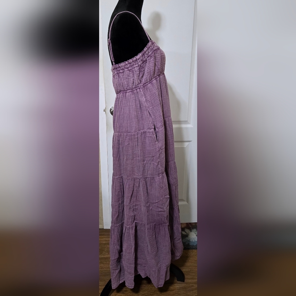 EASEL Mineral Washed Cotton Gauze  Maxi Dress #466-471 - Picture 7 of 12